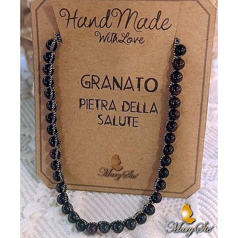 BRACCIALE FILO DI SETA E GRANATO