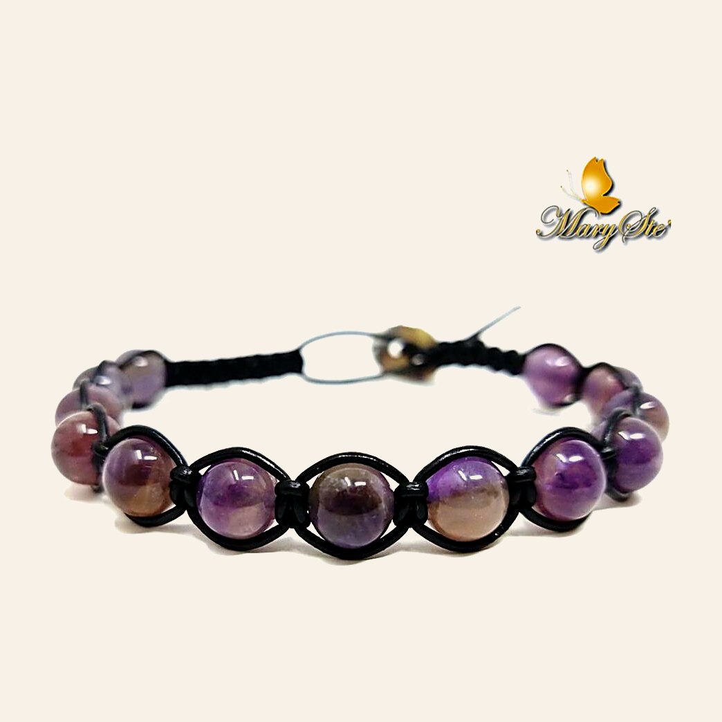 BRACCIALE HANDMADE UOMO CON AMETISTA