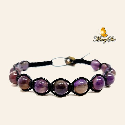 BRACCIALE HANDMADE UOMO CON AMETISTA