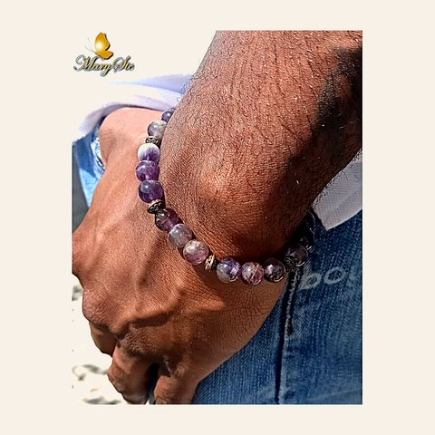 BRACCIALE UOMO AMETISTA