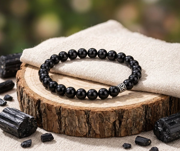 BRACCIALE UOMO TORMALINA NERA