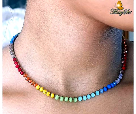 COLLANA CHAKRA CON FILO DI SETA