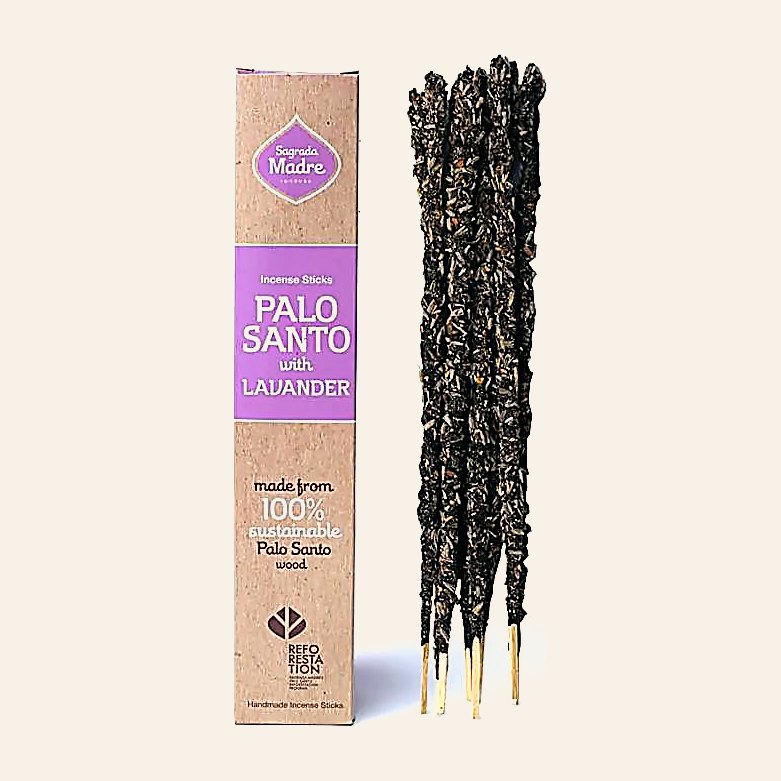 INCENSO NATURALE PALO SANTO E LAVANDA -SAGRADA MADRE