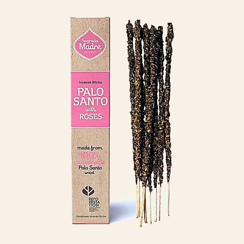 INCENSO NATURALE PALO SANTO E ROSA -SAGRADA MADRE