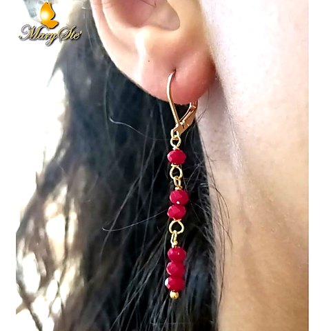 ORECCHINI CON CRISTALLINI ROSSI