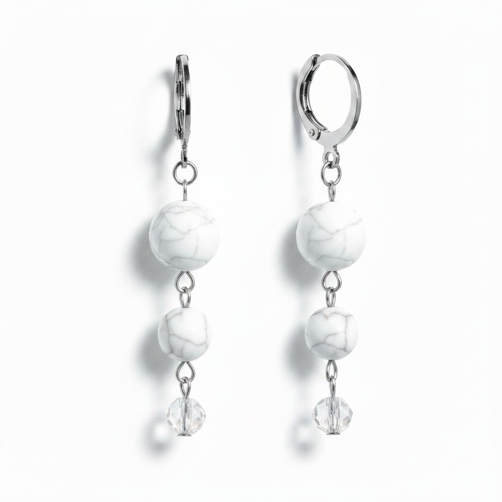 Orecchini Nuvola · Howlite