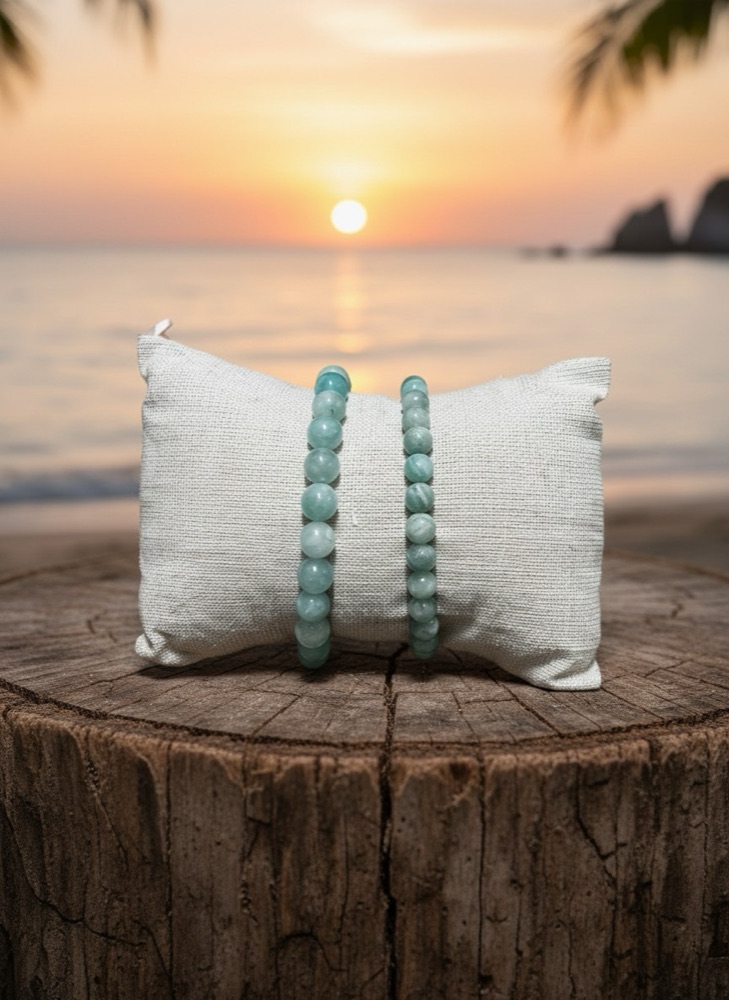 Bracciale Laguna Tranquilla · Amazzonite azzurra