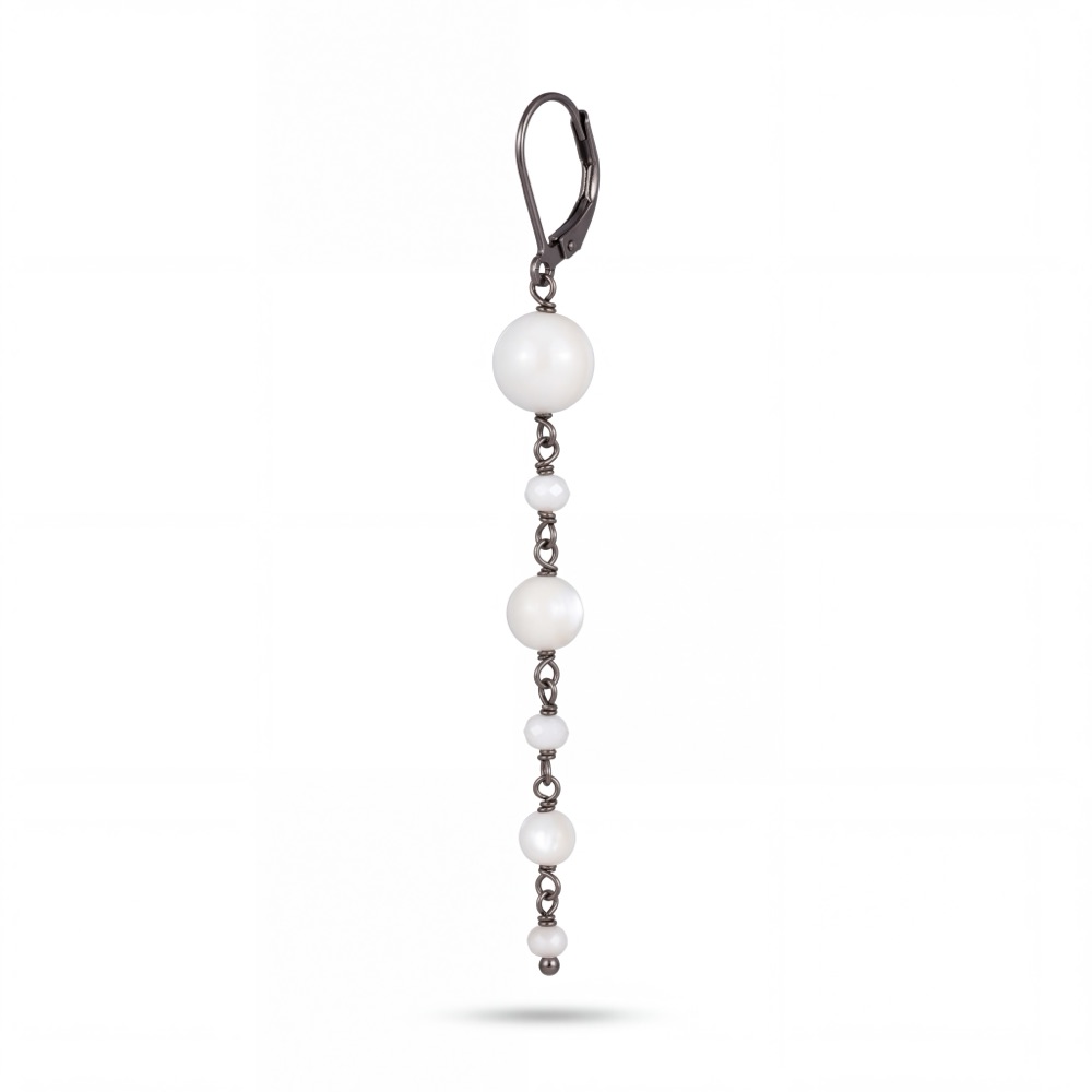 Orecchini Alabastro · Onice bianco