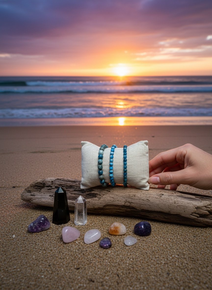 Bracciale Lungomare · Apatite Blu