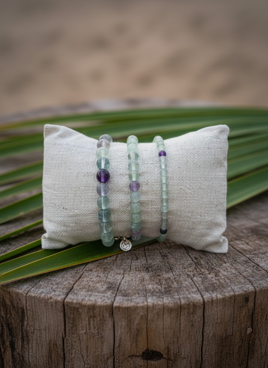 Bracciale Prisma di Sorgente · Fluorite Arcobaleno