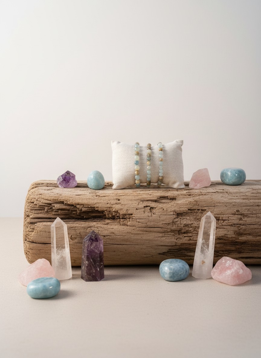 Bracciale Cielo di Ghiaccio · Calcite Azzurra