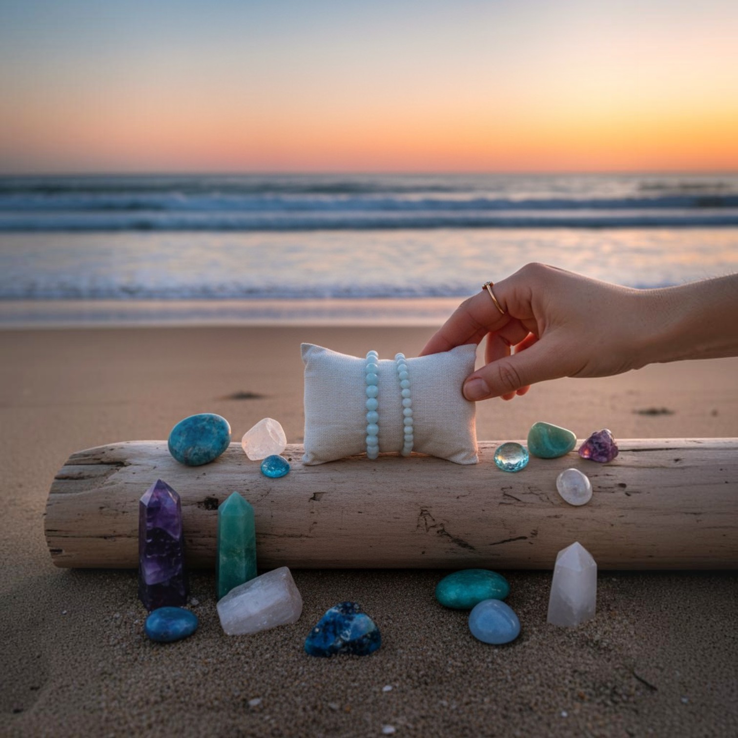 Bracciale Respiro di Mare · Acquamarina