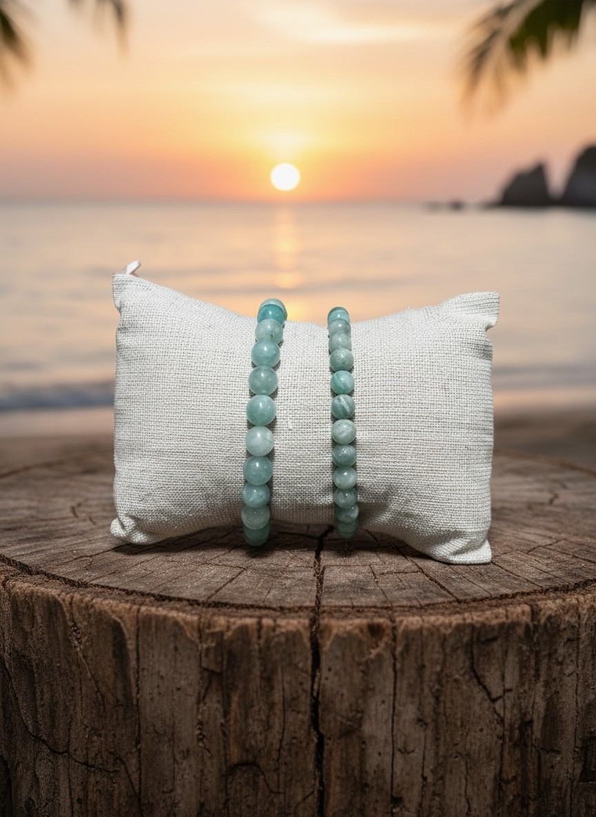 Bracciale Laguna Tranquilla · Amazzonite azzurra