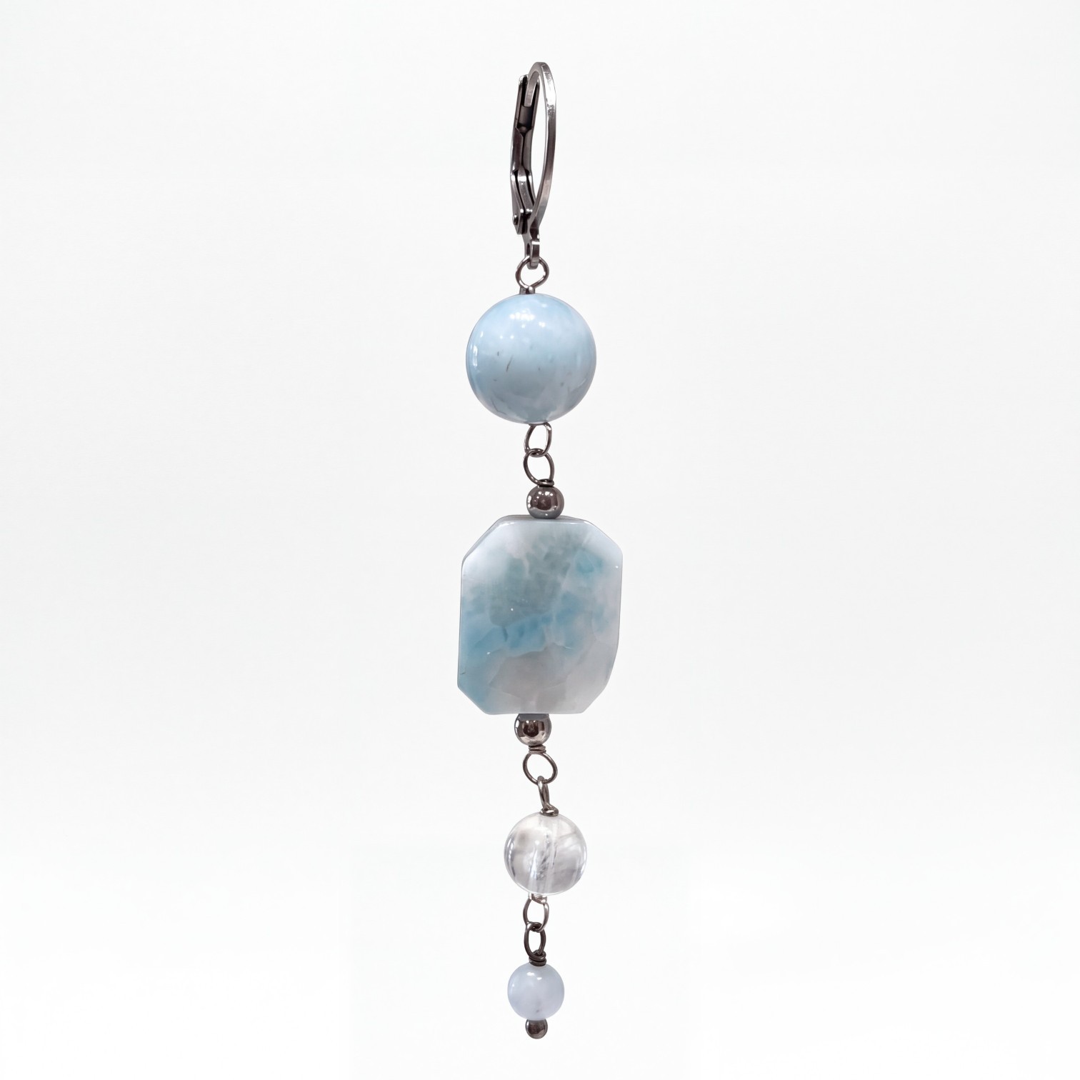 Orecchini Spiaggia di Cristallo · Larimar