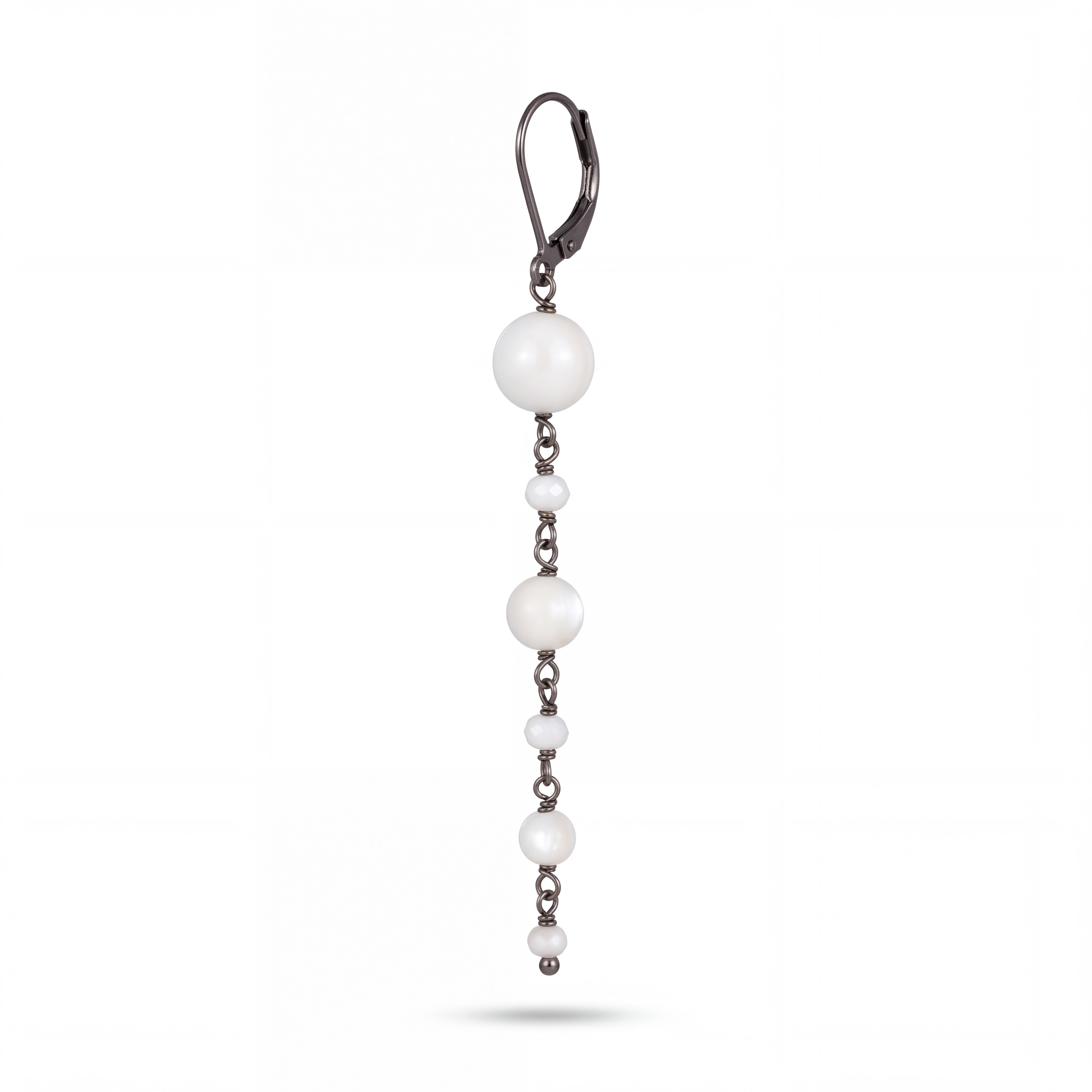 Orecchini Alabastro · Onice bianco