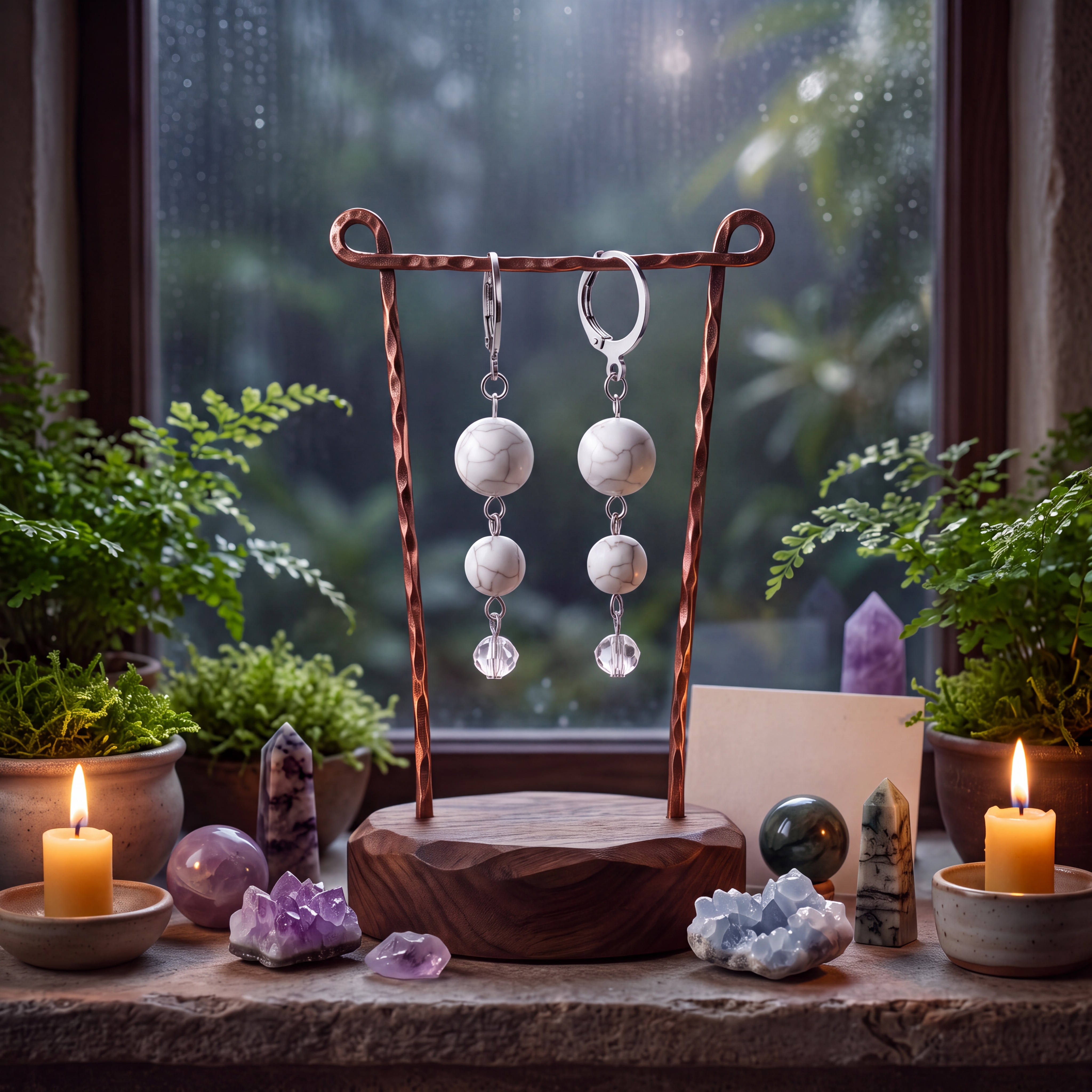 Orecchini Nuvola · Howlite