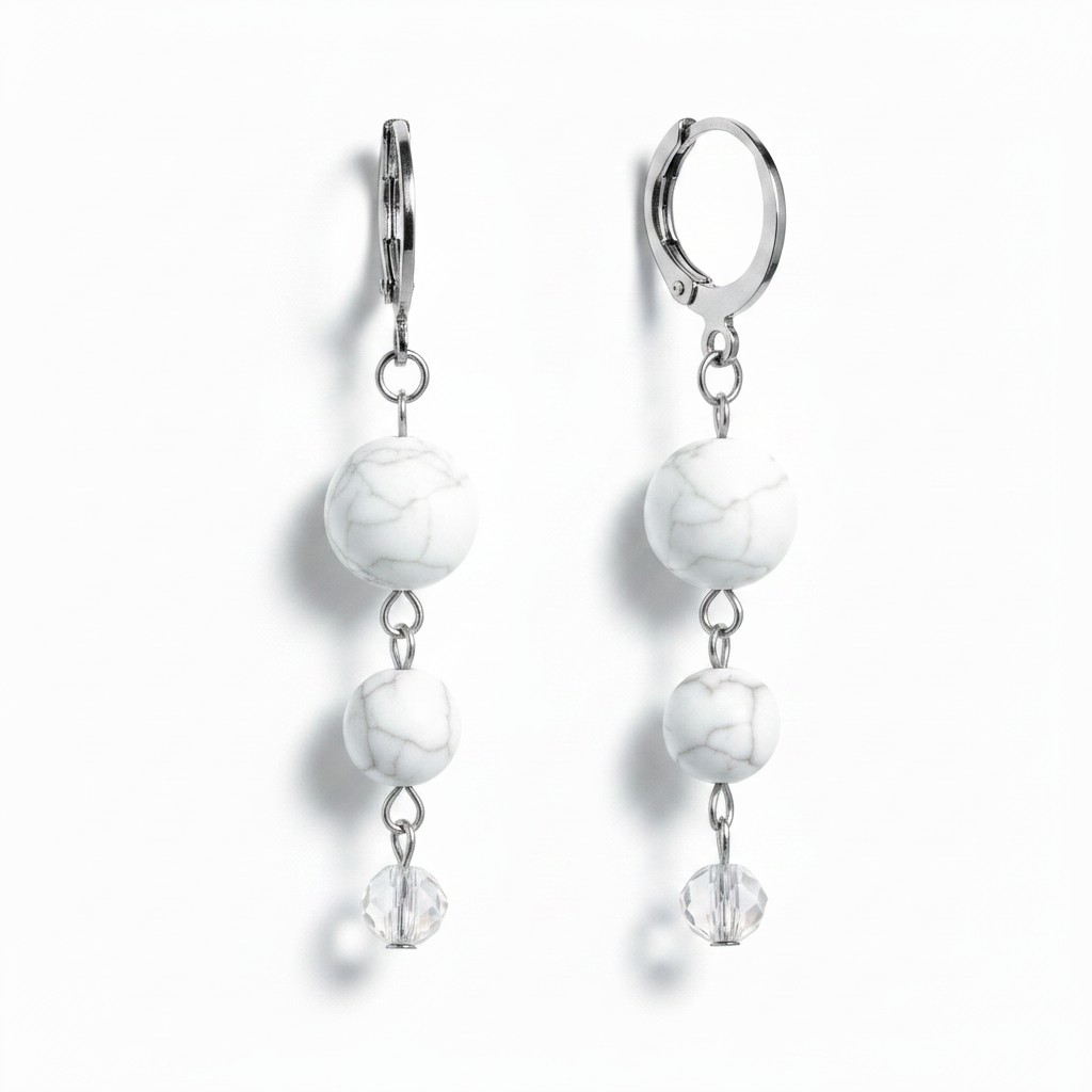 Orecchini Nuvola · Howlite