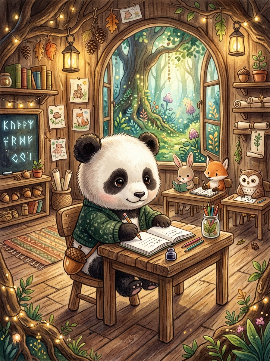 Defterini Karalayan Küçük Panda Roli