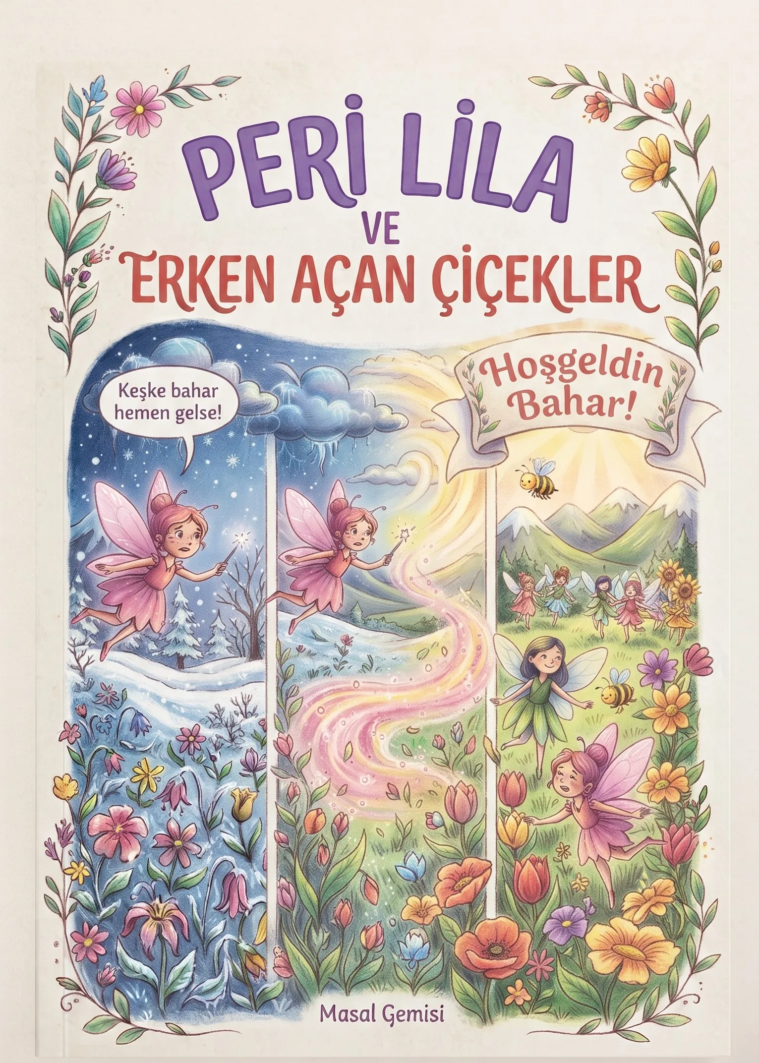 Peri Lila ve Erken Açan Çiçekler