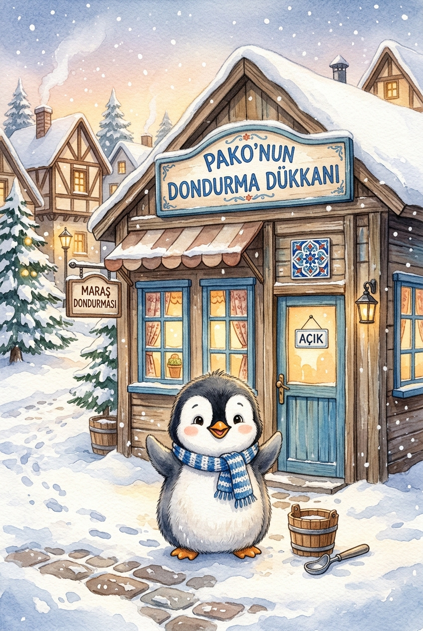 Penguen Pako ve Kış Dondurma Dükkânı
