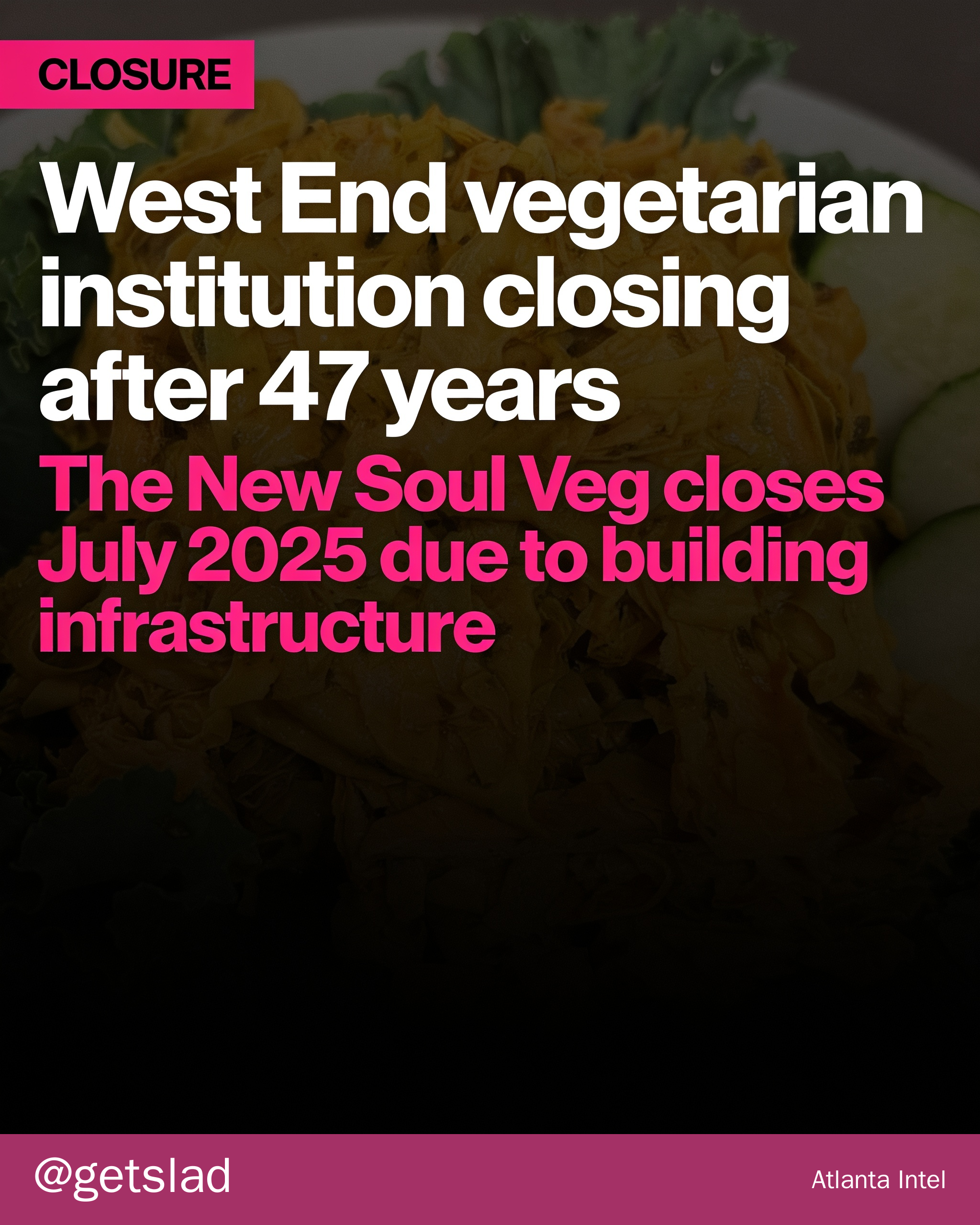 West End vegetarian institution closing after 47 years