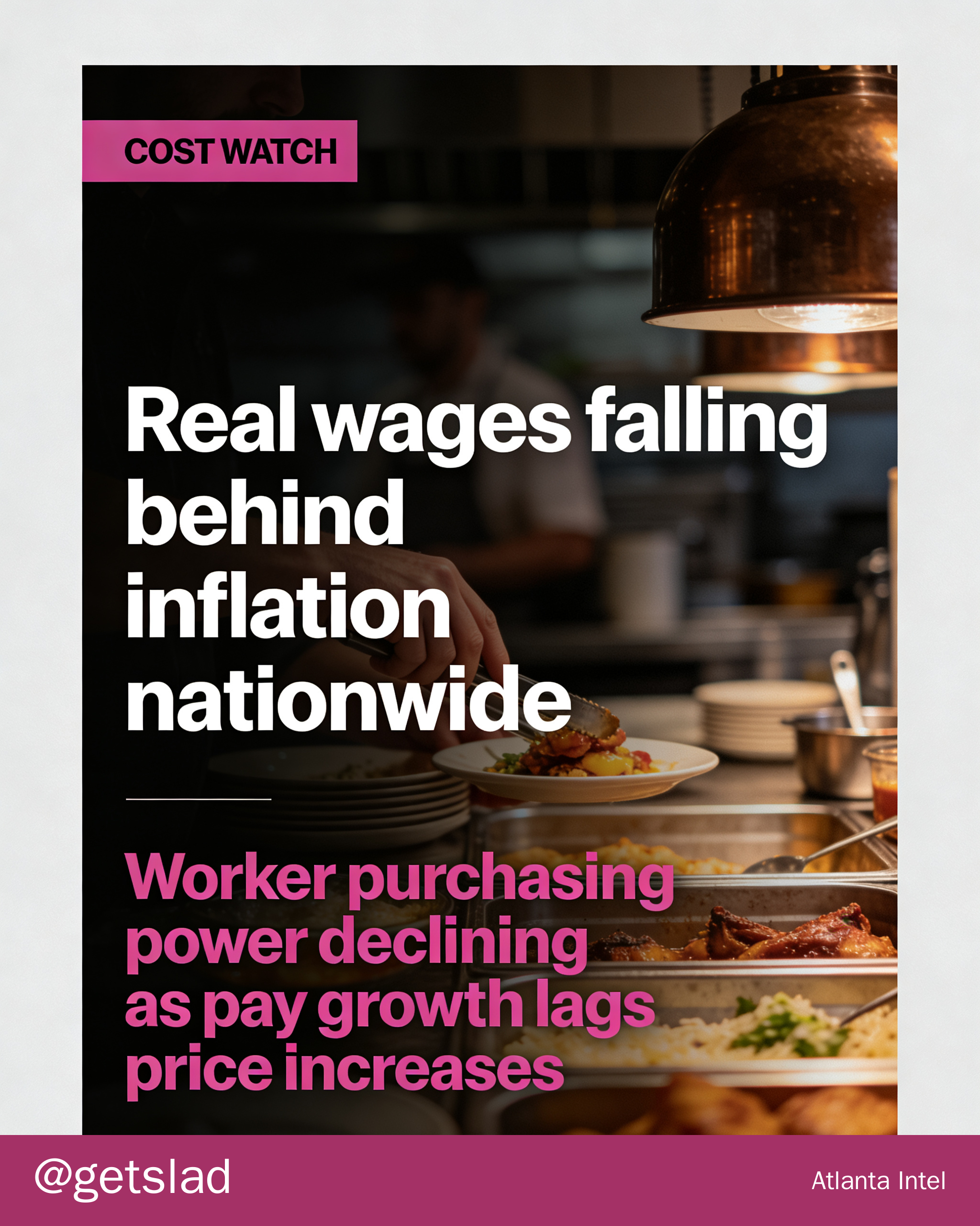 Real wages falling behind inflation nationwide
