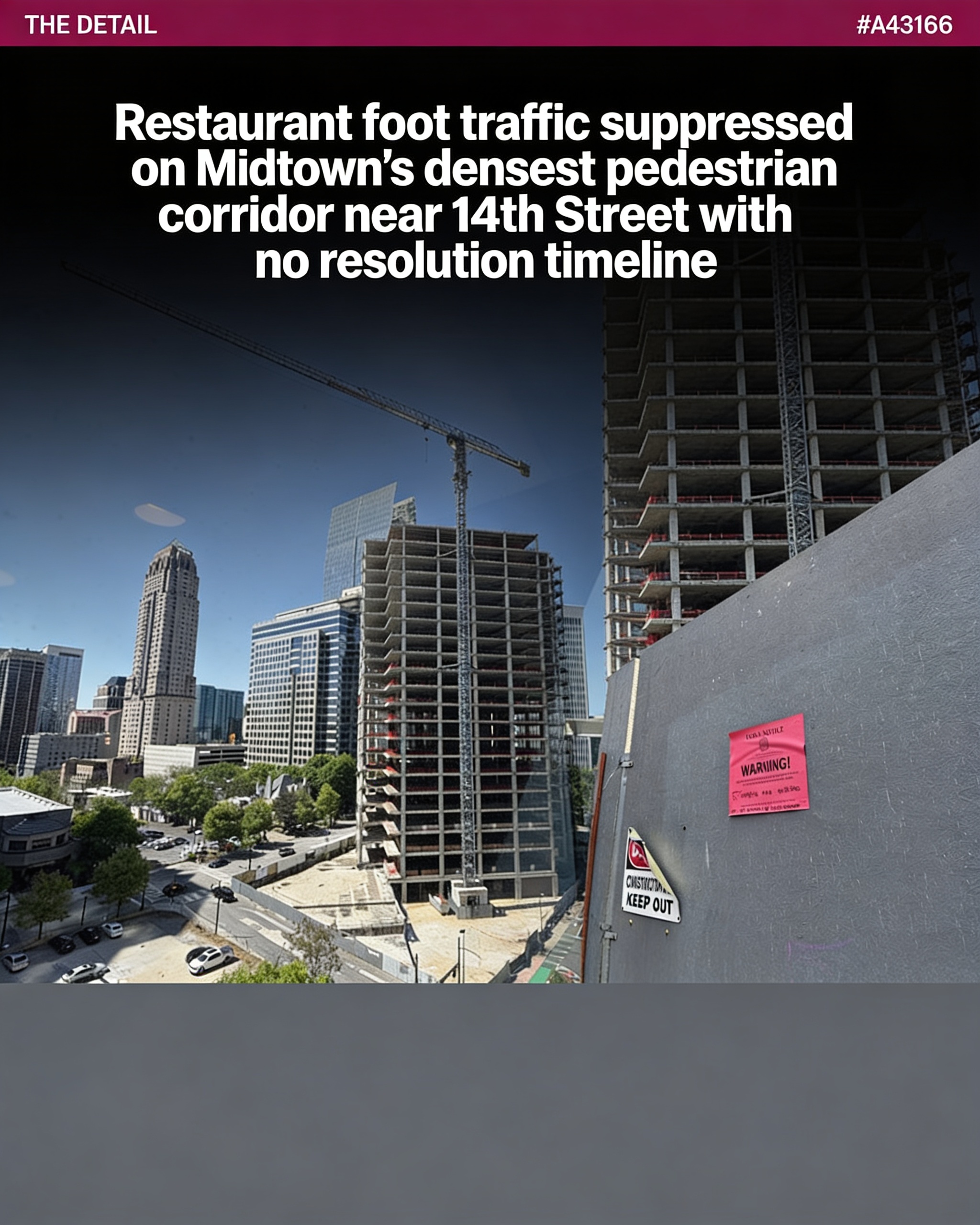 Midtown sidewalk closure crushes foot traffic for five years