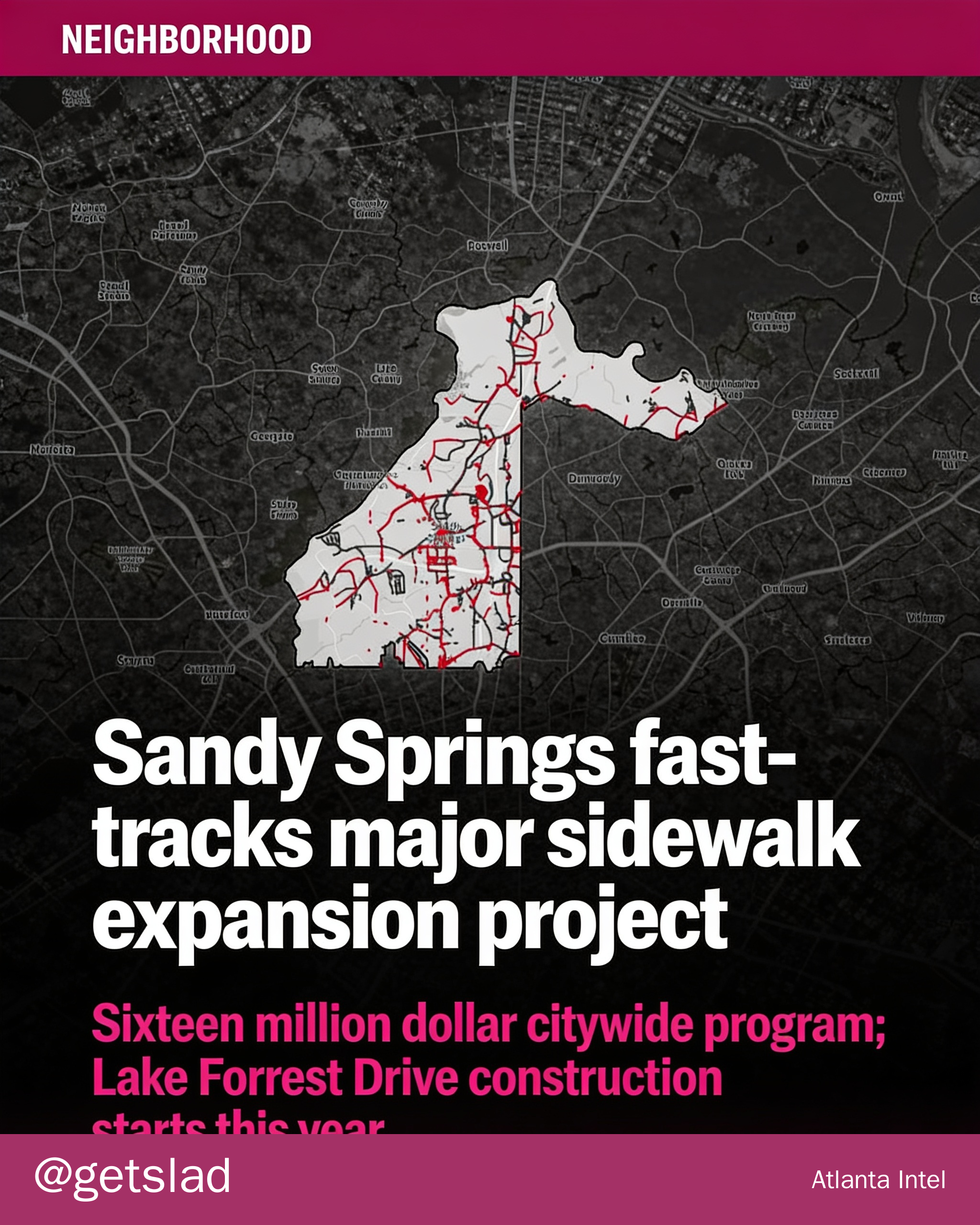 Sandy Springs fast-tracks major sidewalk expansion project