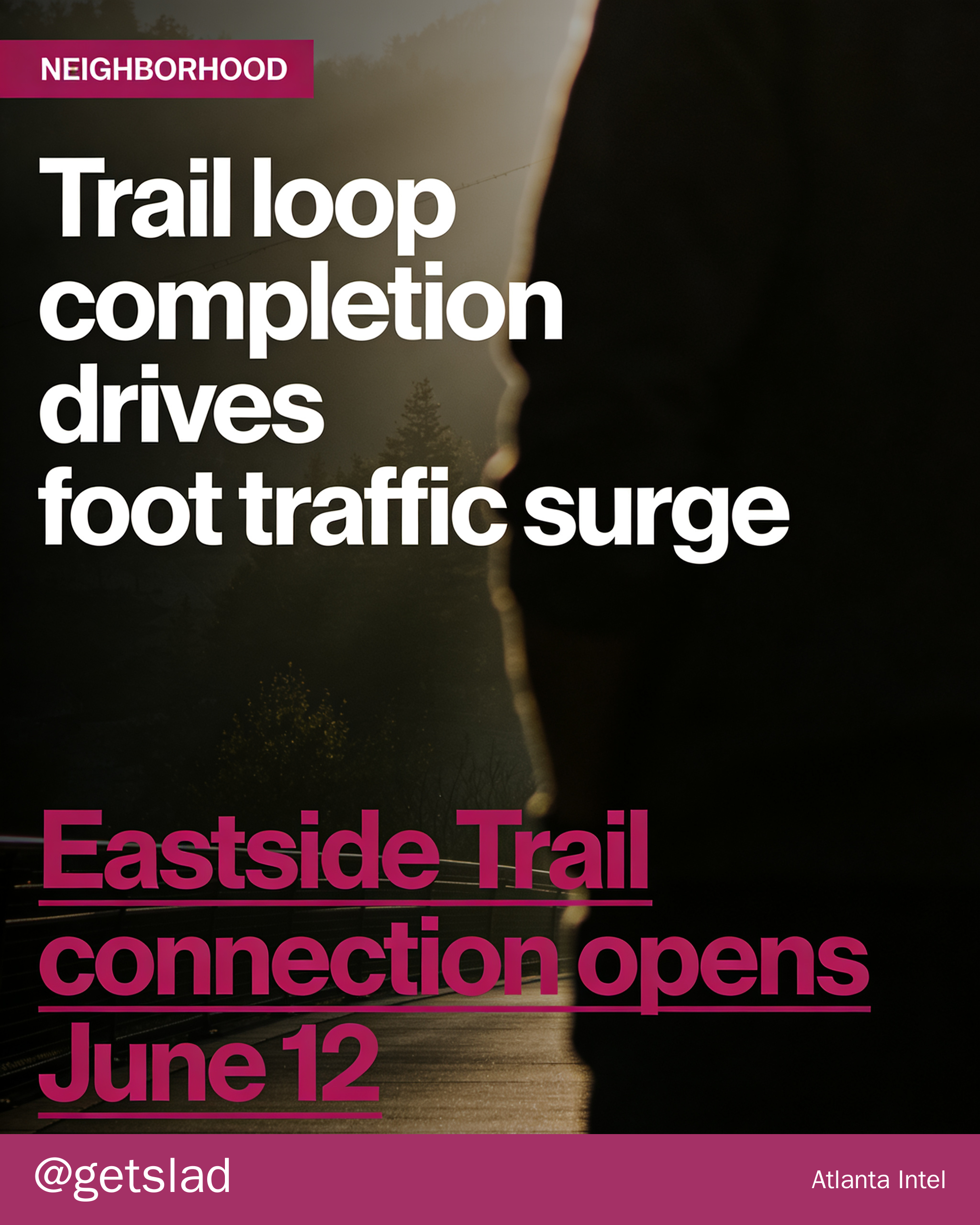 Trail loop completion drives foot traffic surge