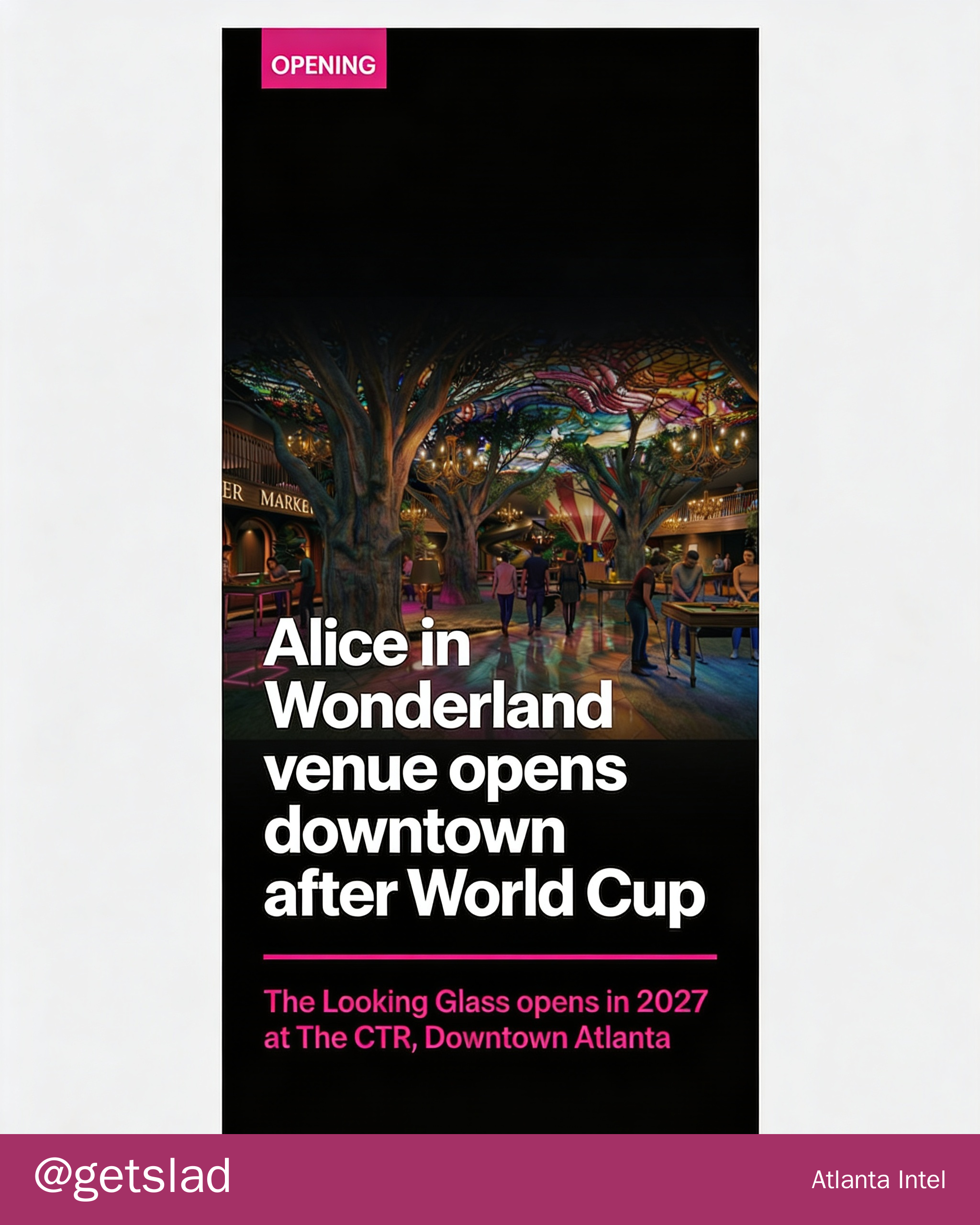 Alice in Wonderland venue opens downtown after World Cup