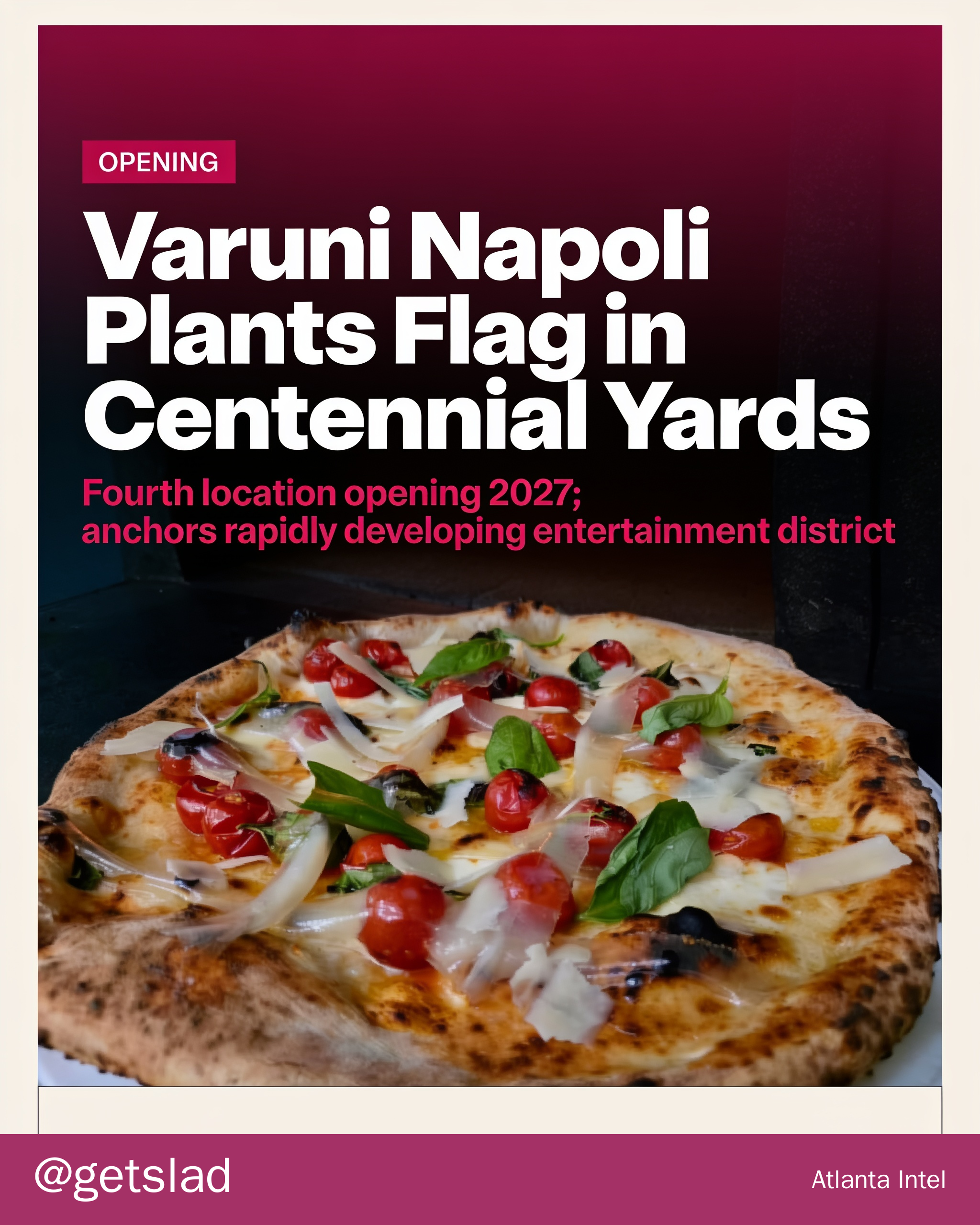 Varuni Napoli Plants Flag in Centennial Yards