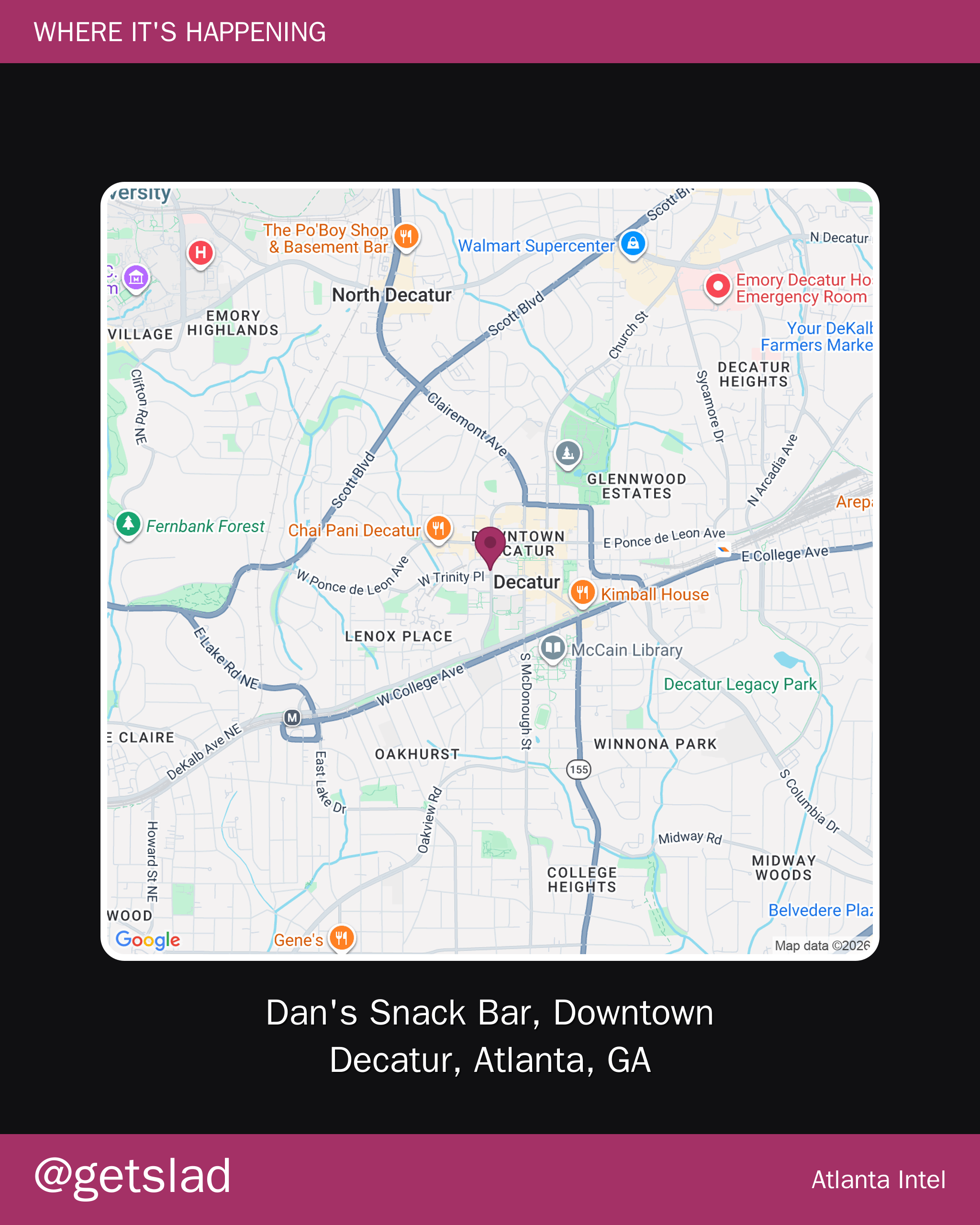 Dan's Snack Bar Lands Downtown Decatur Next Year