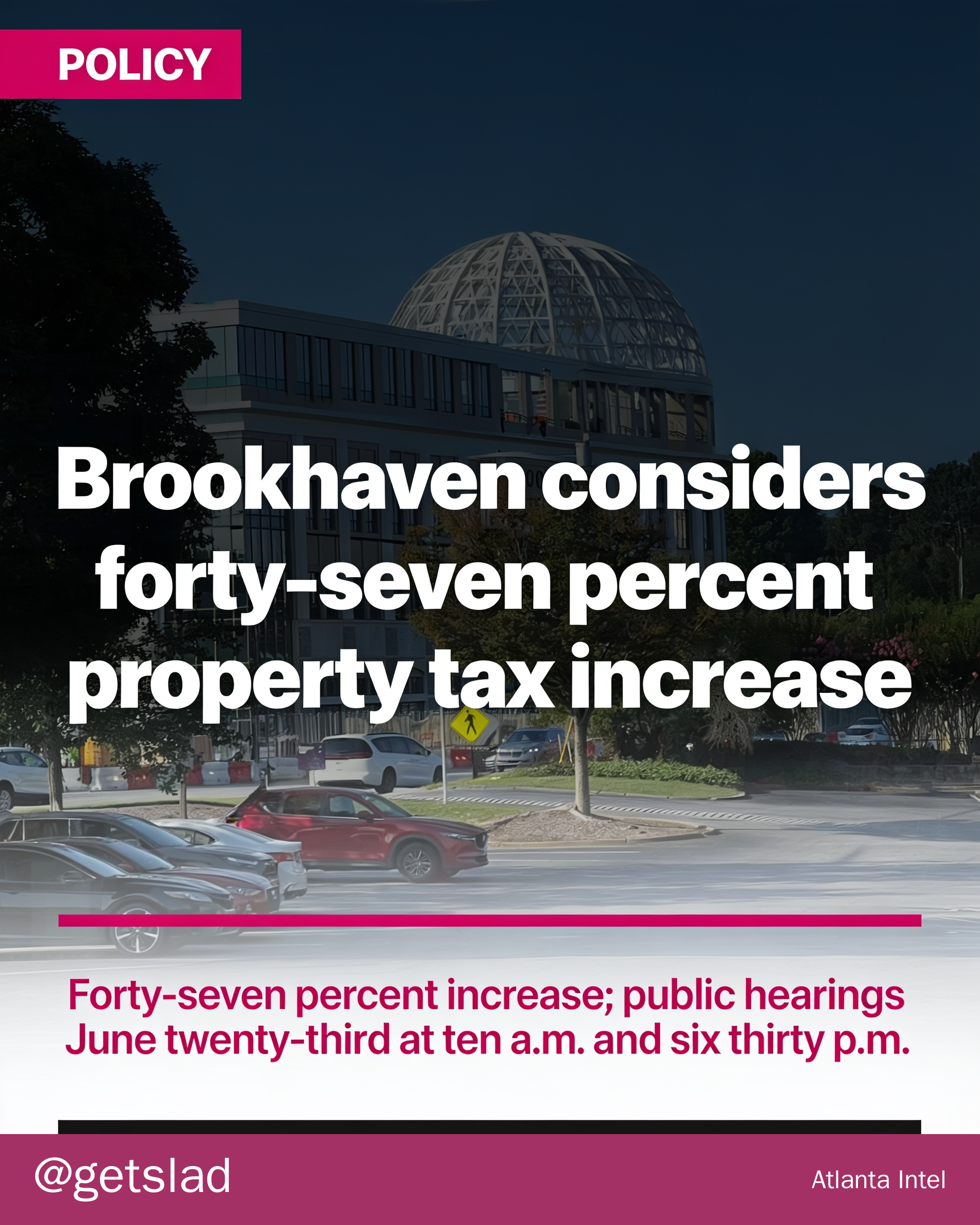 Brookhaven considers forty-seven percent property tax increase