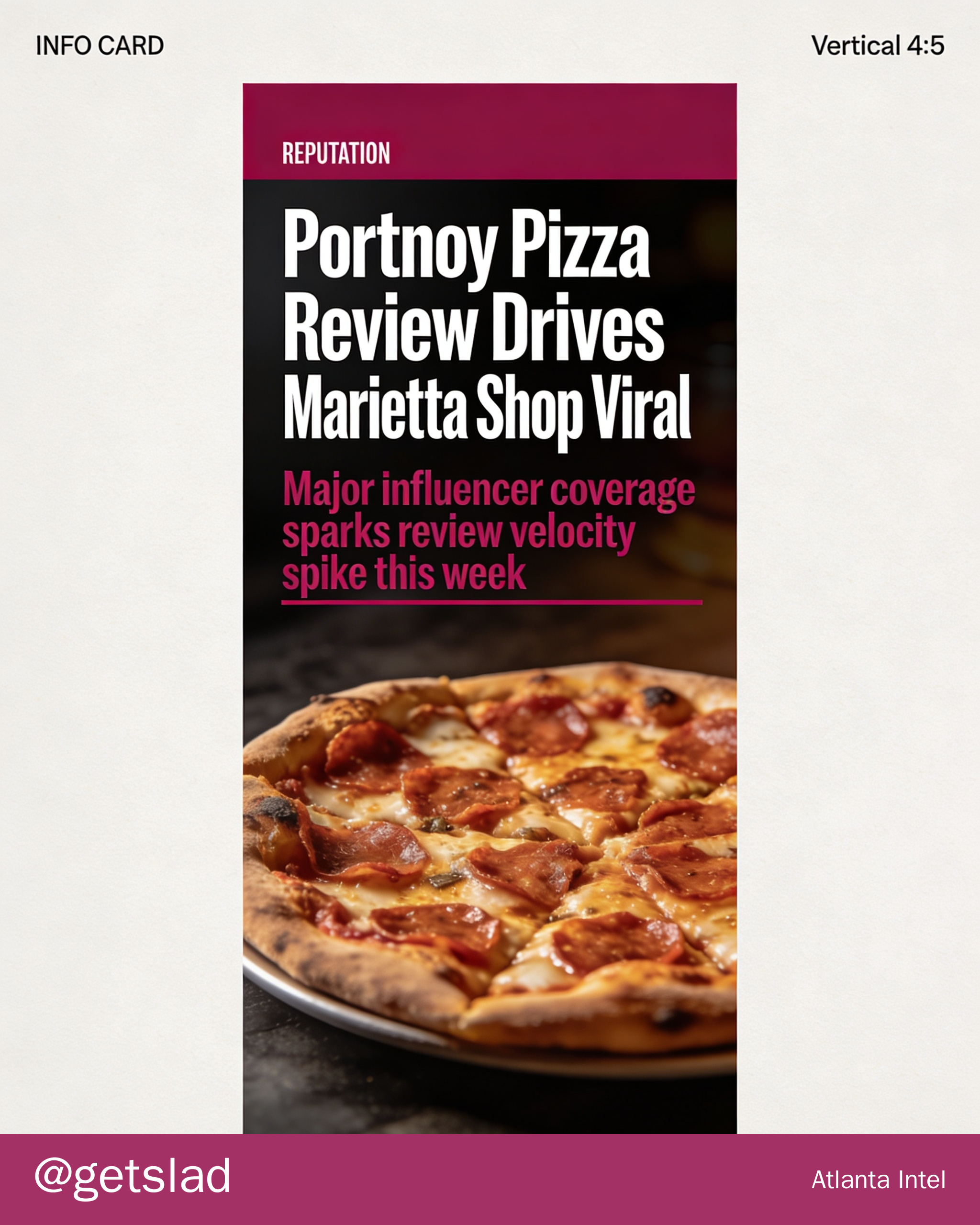 Portnoy Pizza Review Drives Marietta Shop Viral
