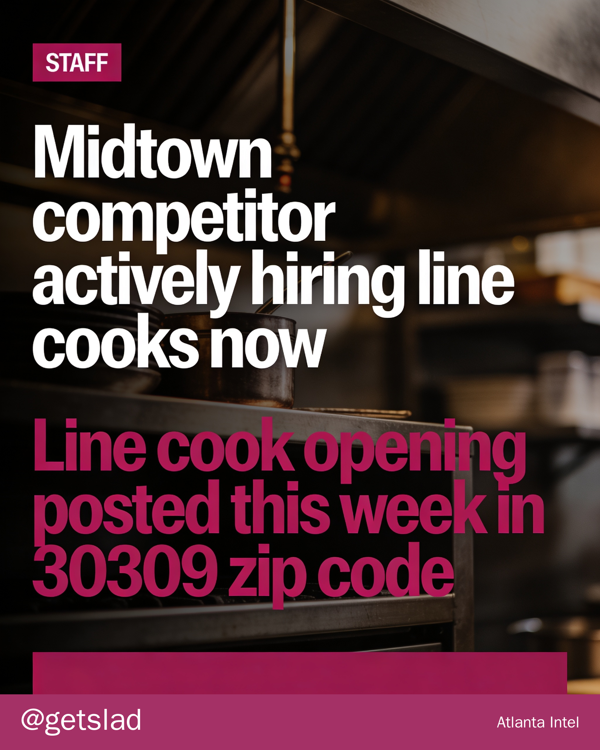 Midtown competitor actively hiring line cooks now