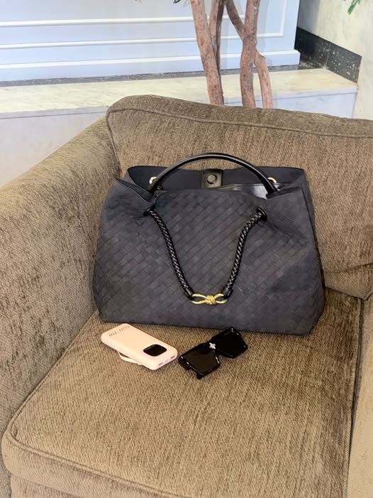 Black Woven Shoulder Bag