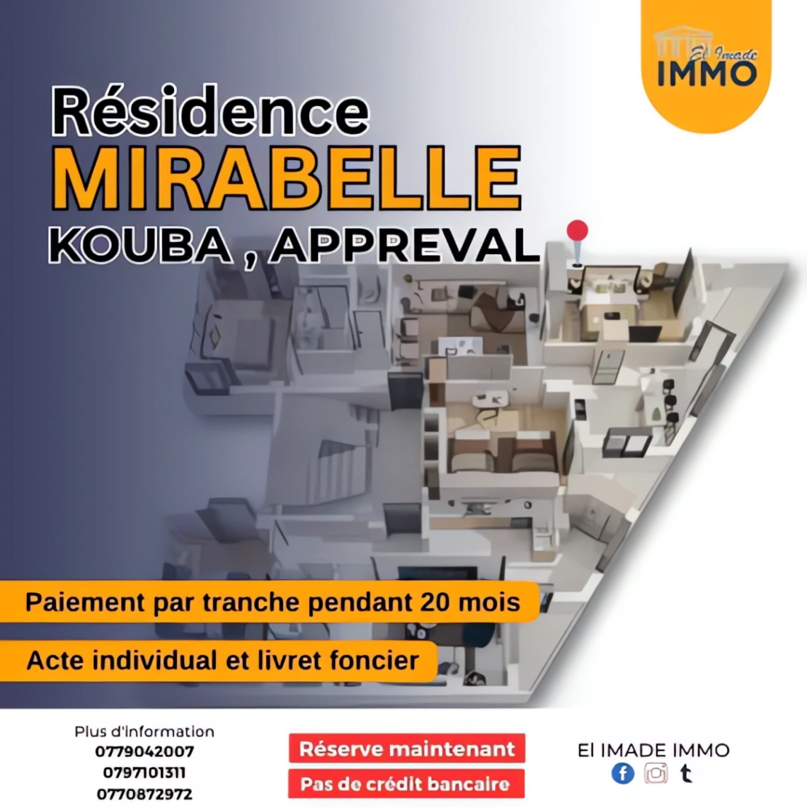 Appartement à vendre à Kouba