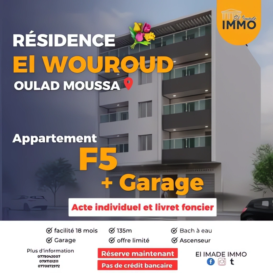 Appartement à vendre à Ouled Moussa
