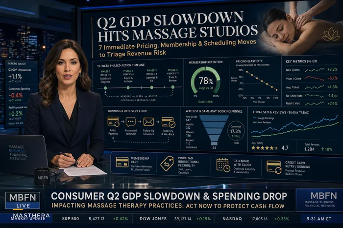 After the Q2 GDP slowdown: 7 immediate pricing, membership and scheduling moves for massage studios