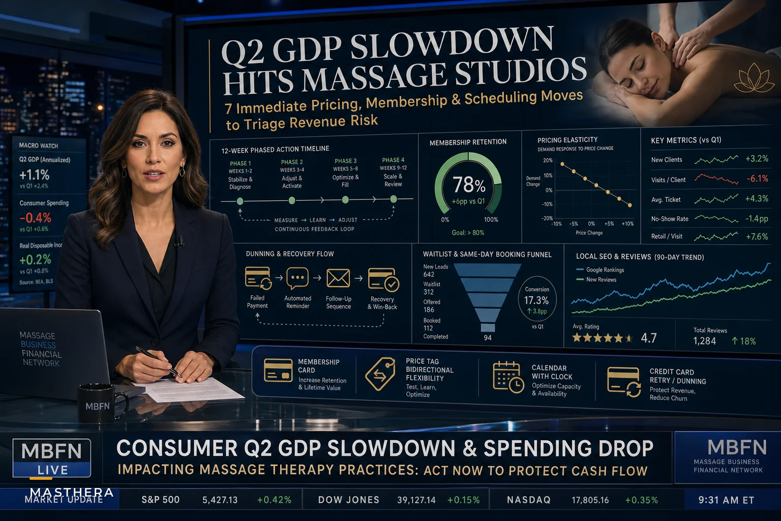 After the Q2 GDP slowdown: 7 immediate pricing, membership and scheduling moves for massage studios