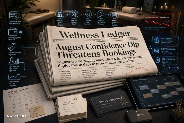 Consumer Confidence Falls: Messaging, Micro‑Offers and Flexible Payments to Protect Massage Bookings
