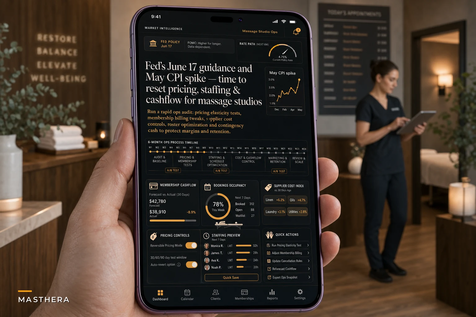 How the Fed's June decision and rising inflation should change pricing, staffing and cashflow plans for massage studios