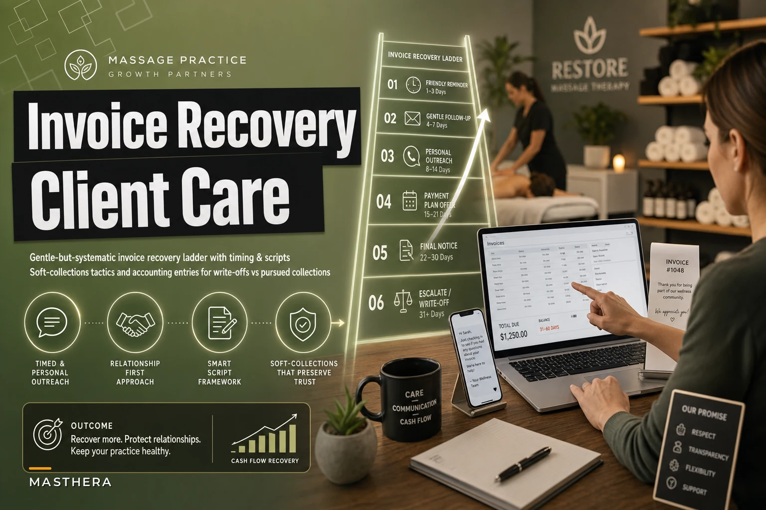Invoice recovery ladder for studios: scripts, timing and soft-collections that preserve client relationships