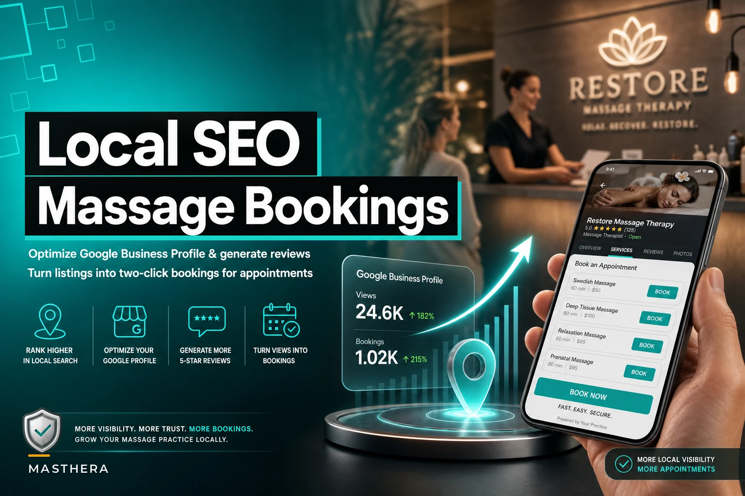 Local SEO for Massage Therapists: Convert Google Business Profile Views Into Bookings