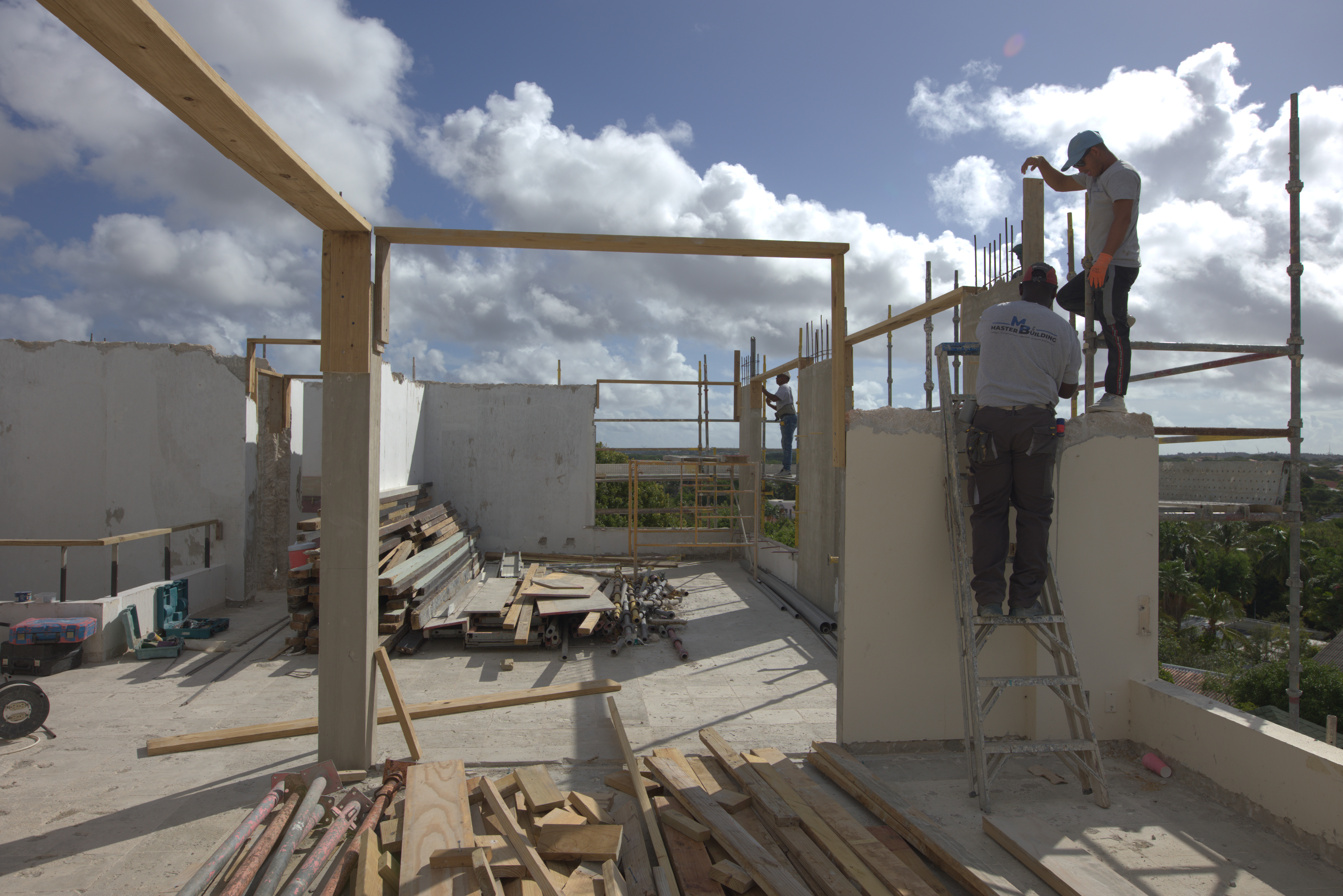 Team working on site