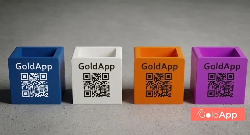 Επιτραπέζιο 3D printed κασπώ με φυτό και QR code ψηφιακού καταλόγου μενού για τραπέζια