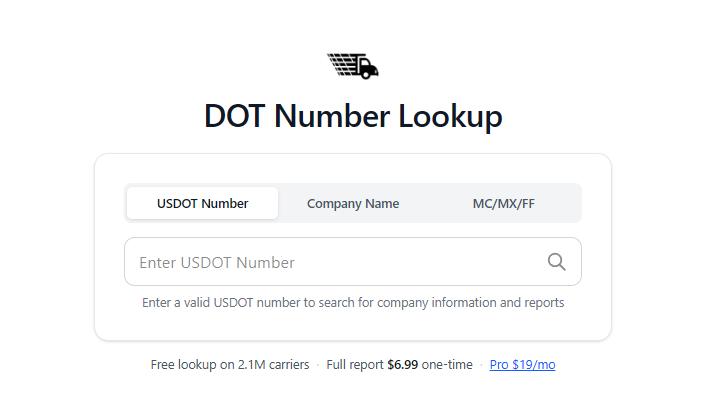 How to Look Up a DOT Number and Verify a Motor Carrier