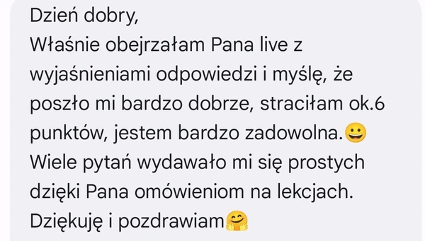 Pozytywna opinia o aplikacji edukacyjnej: strata 6 punktów i zadowolenie z lekcji na żywo