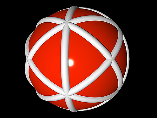 球面上の立方体1