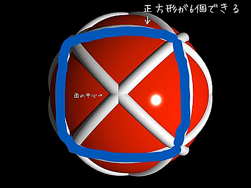 球面上の立方体2